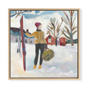 Lady with her Skis by Abbey Mueller