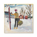 Lady with her Skis by Abbey Mueller