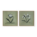 Green Botanical Square Pair by Cady Karras