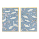 Swans and Cherry Blossoms Split by Haley Knighten