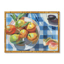 Gingham & Oranges Horizontal by Jenny Westenhofer