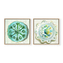Celadon Plate Pair by Jenny Westenhofer