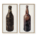 Vintage Bottles Pair