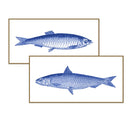 Vintage Fish Line Art Pair