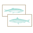 Vintage Fish Line Art Pair