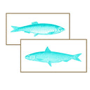 Vintage Fish Line Art Pair