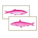 Vintage Fish Line Art Pair