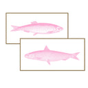 Vintage Fish Line Art Pair