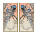 Sunset Peacock Panel Pair