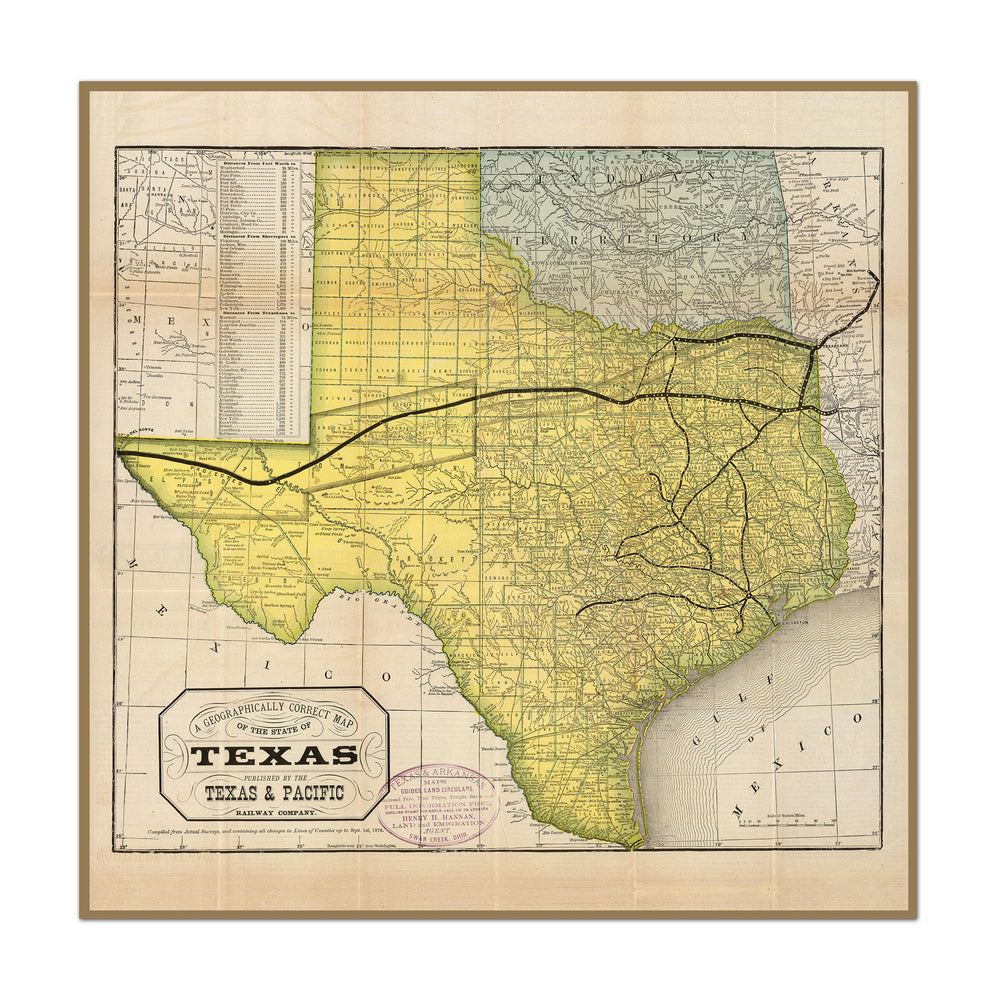 Vintage Texas Map
