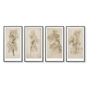 Vintage Tree Sketch Set of 4