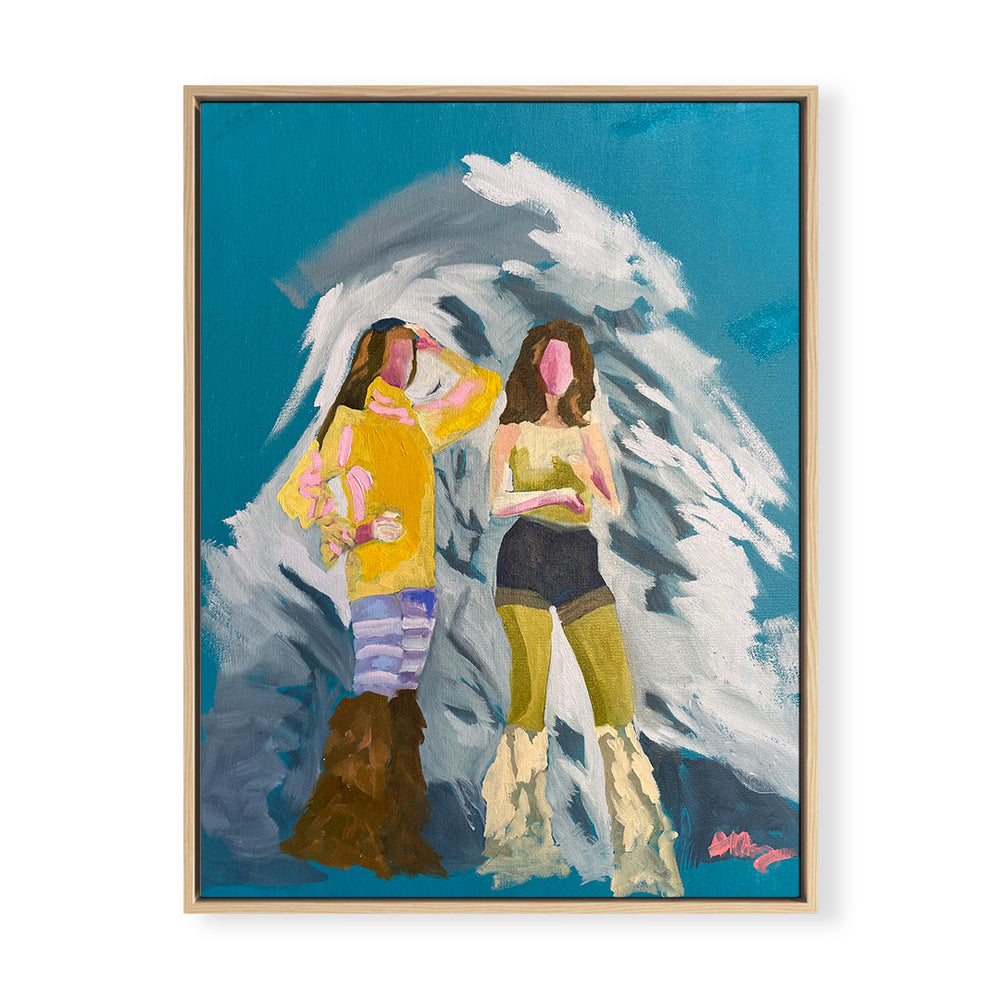 Girlfriends Skiing in the Alps by Abbey Mueller