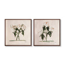 Pink Botanical Square Pair by Cady Karras