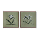 Green Botanical Square Pair by Cady Karras