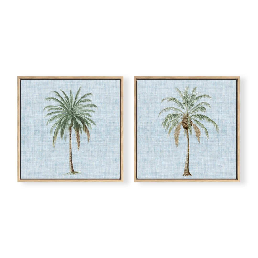 Coastal Palm Pair Square