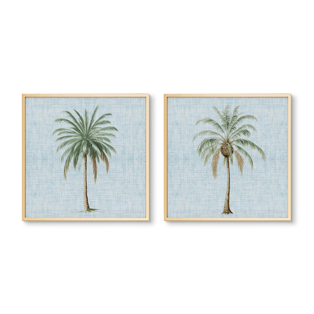 Coastal Palm Pair Square