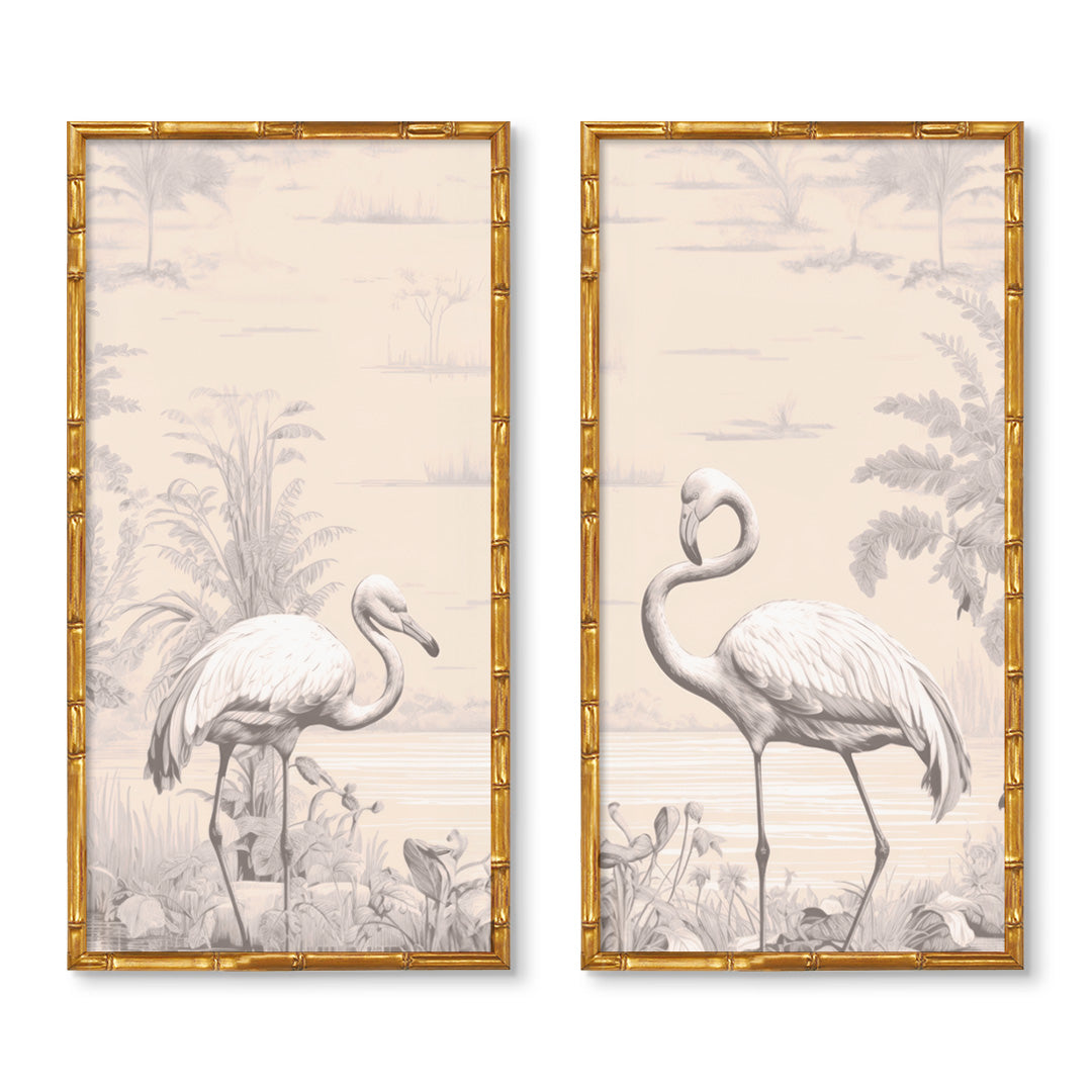 Grand Flamingo Panel Pair
