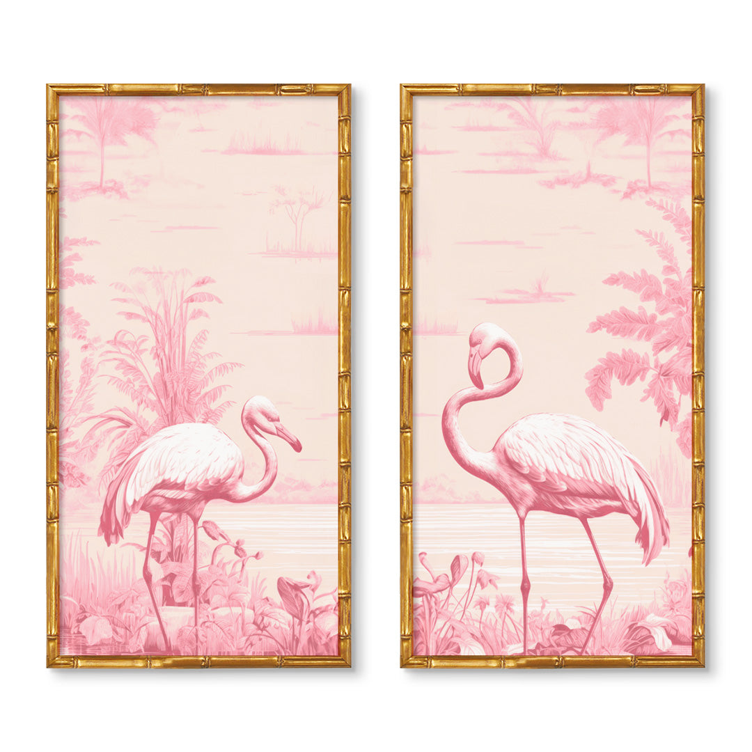 Grand Flamingo Panel Pair
