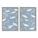Swans and Cherry Blossoms Split by Haley Knighten
