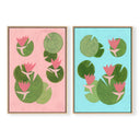 Dancing Lilies in Pink and Blue by Love Katie Darling