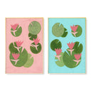 Dancing Lilies in Pink and Blue by Love Katie Darling