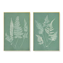 Hued Vintage Fern Pair