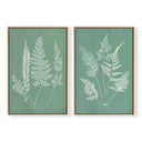 Hued Vintage Fern Pair