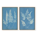 Hued Vintage Fern Pair