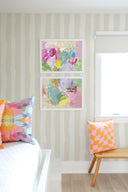 Painterly Cabana Stripe Wallpaper by Charlotte Pottieger