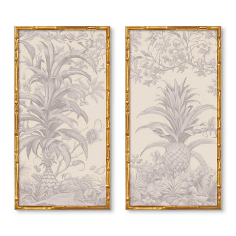 Polished Pineapple Art Print Panel Pair | High End – Urban Garden Prints
