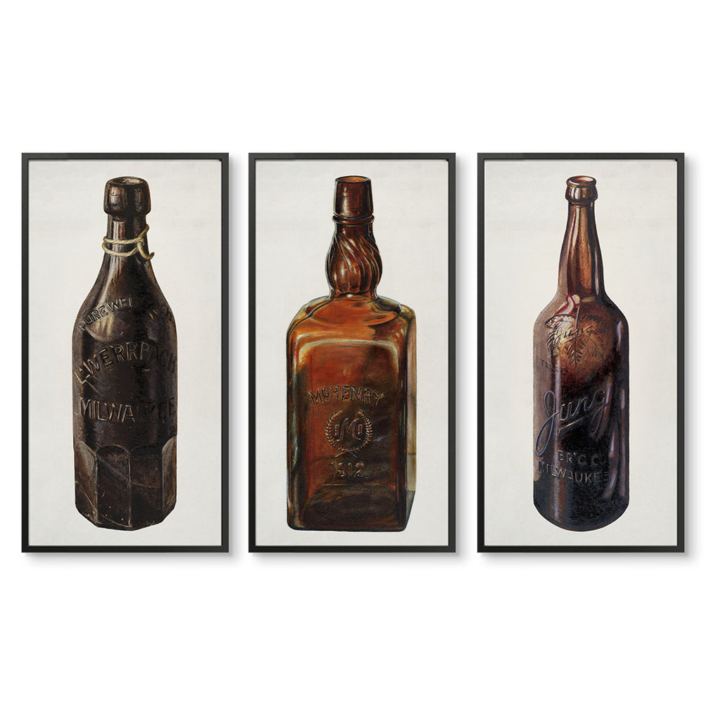 Vintage Bottles Trio