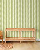 Painterly Cabana Stripe Wallpaper by Charlotte Pottieger