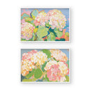 Abstract Hydrangeas Pair