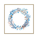 Blue & Tan Christmas Wreath