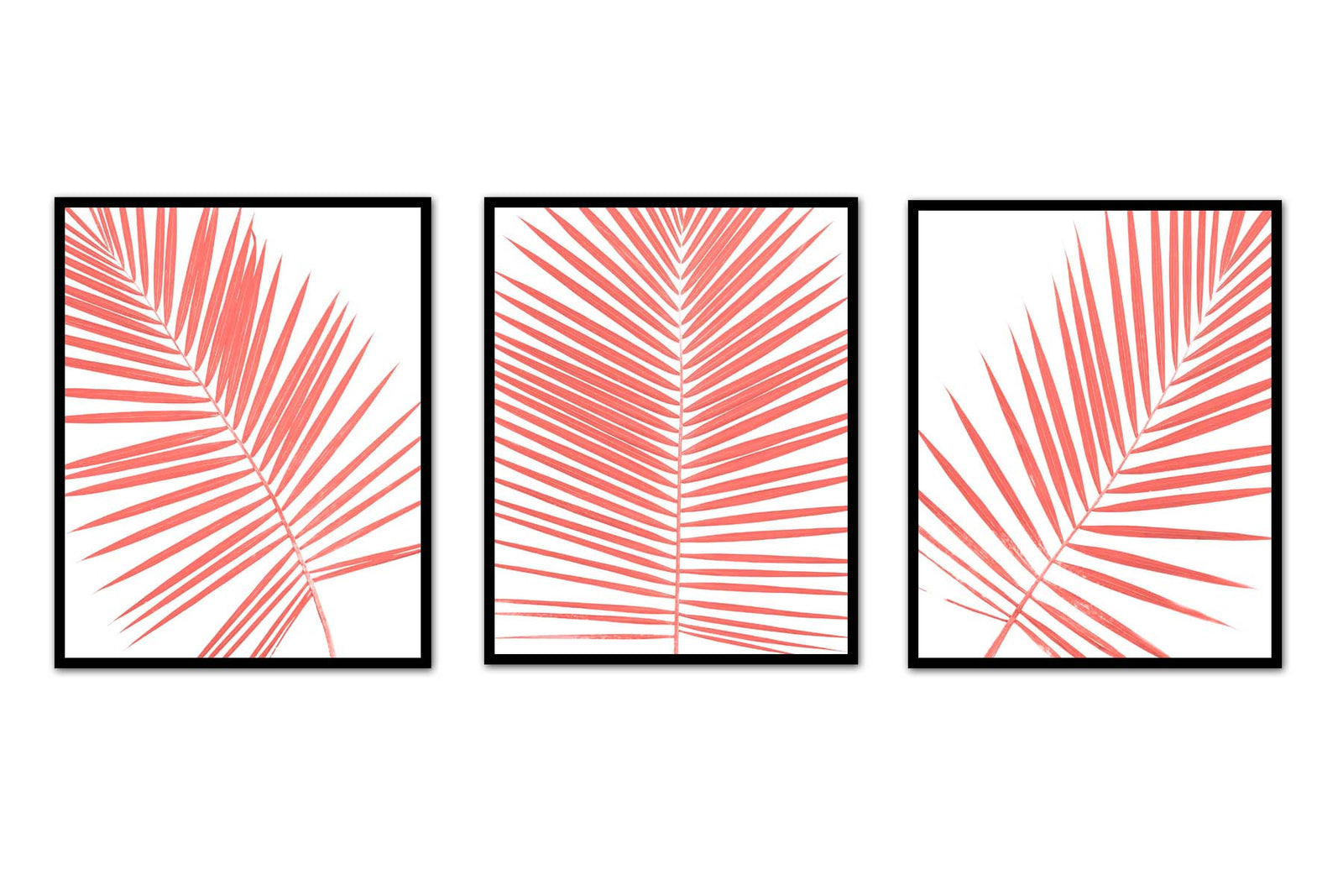 Palm Frond Print Trio | Palm Leaves Set of 3 | Coastal Botanical Art ...