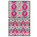 Vintage Pink Bull Design Pair