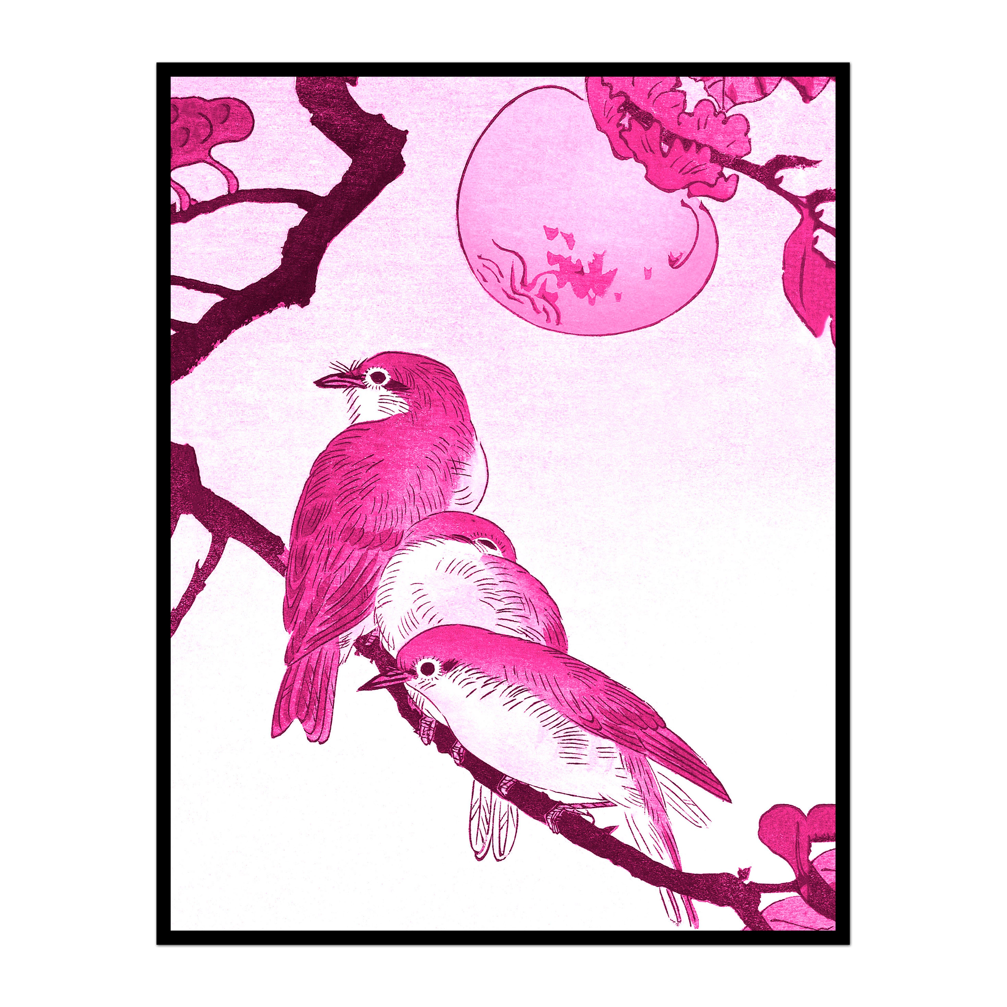 Mid 20th Century Vintage Chinoiserie Painting in a Gilded