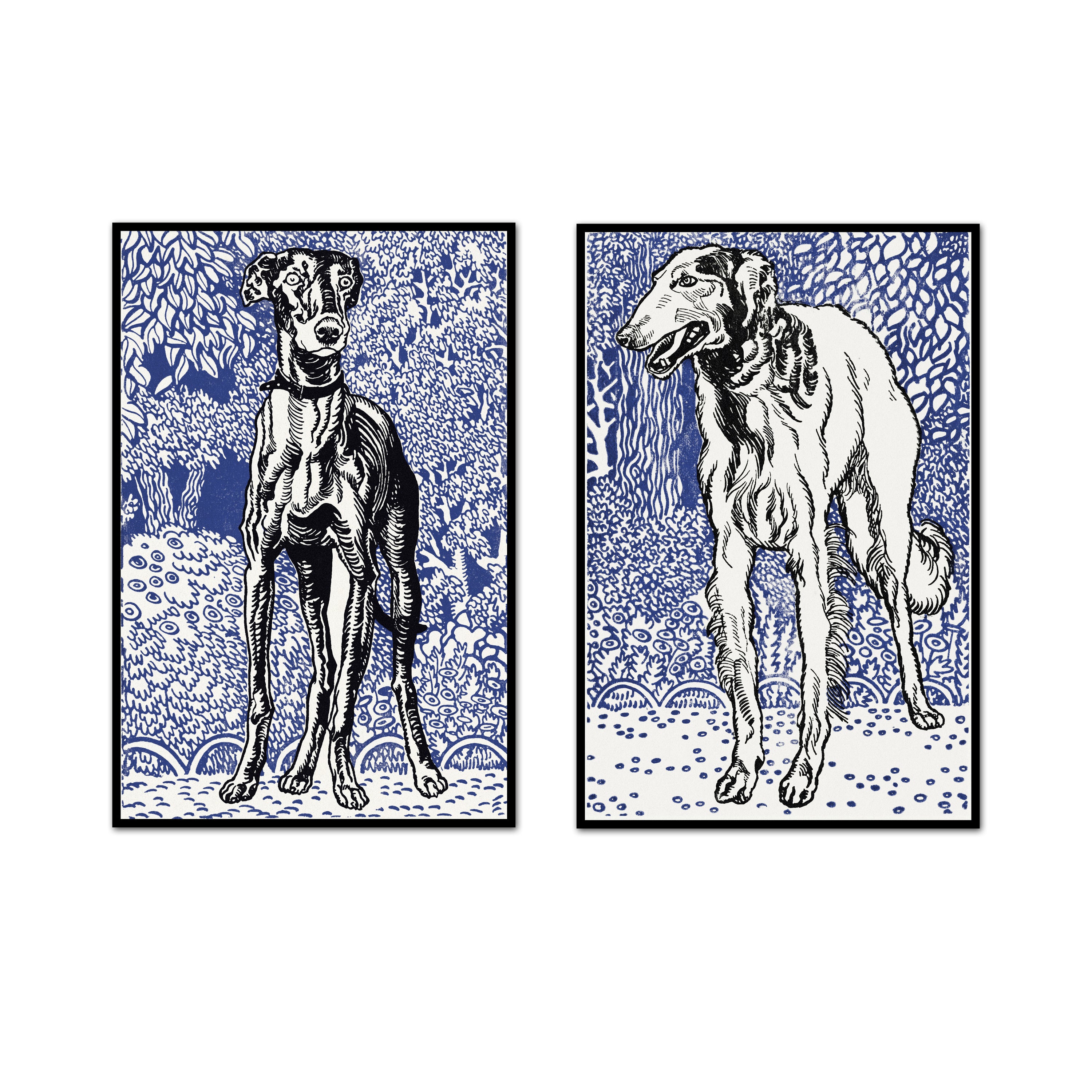 Greyhound in the Park Pair