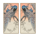 Sunset Peacock Panel Pair