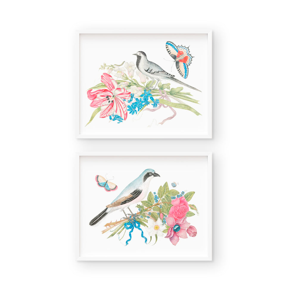 Bird & Bouquet Pair No. 1