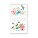 Bird & Bouquet Pair No. 1