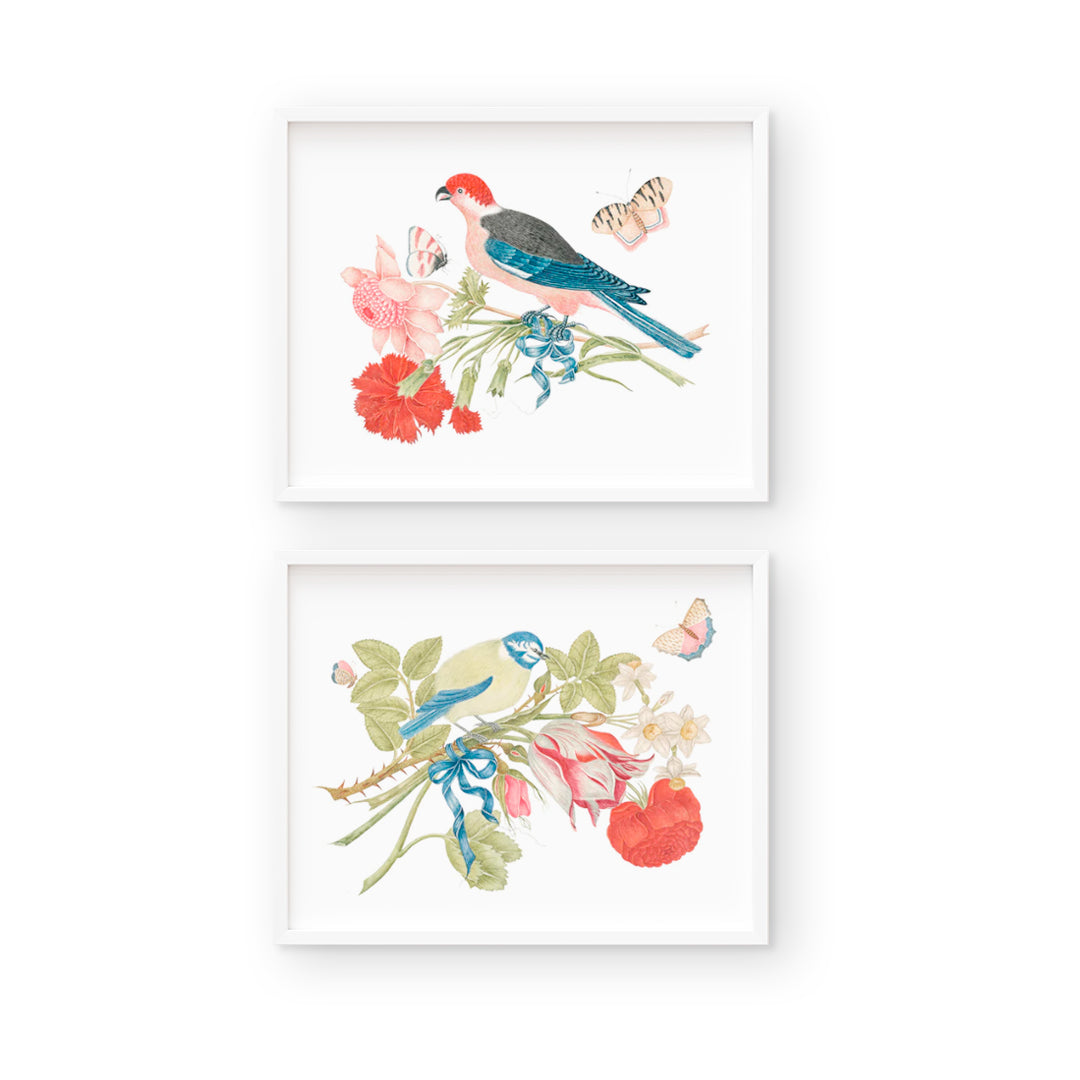 Bird & Bouquet Pair No. 2
