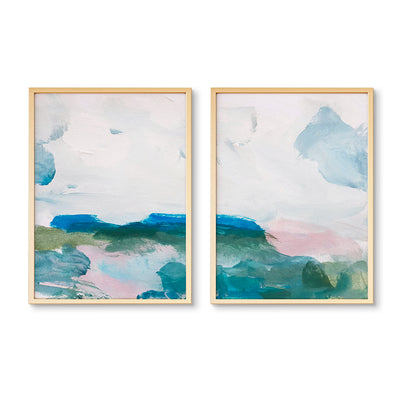 Tranquil Abstract Art Print Pair – Urban Garden Prints