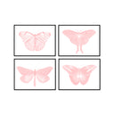 Hued Butterflies Set of 4