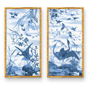 Crane Bird Panel Pair