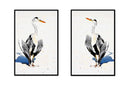 Great Blue Heron on the Sand Pair