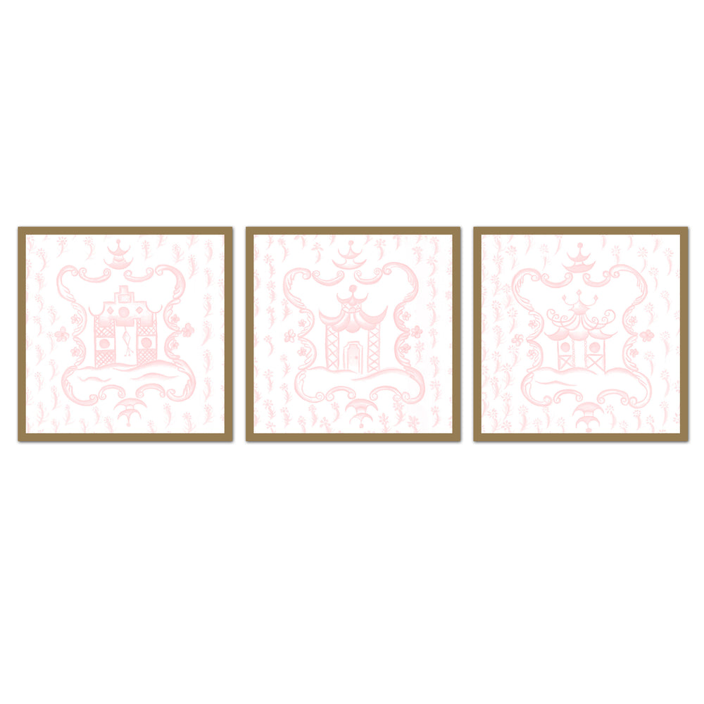 Watercolor Pagoda Trio by Oh So Lovingly
