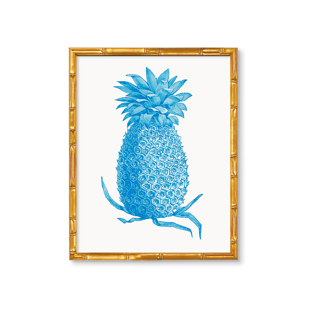 Wall Art Blue Pineapple Art Print - Wall Art
