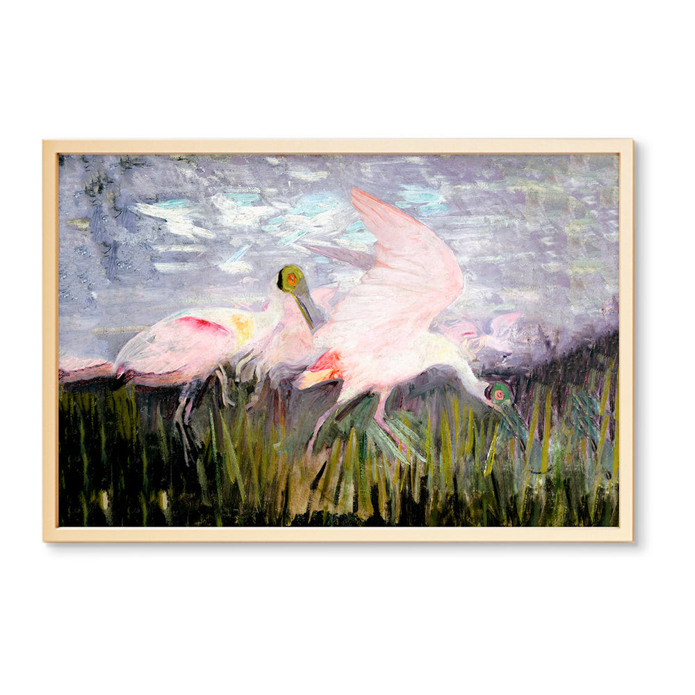 Pink Bird in the Marsh No. 1