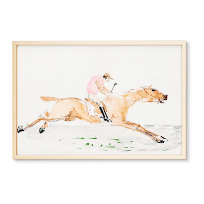 Vintage Watercolor Jockey
